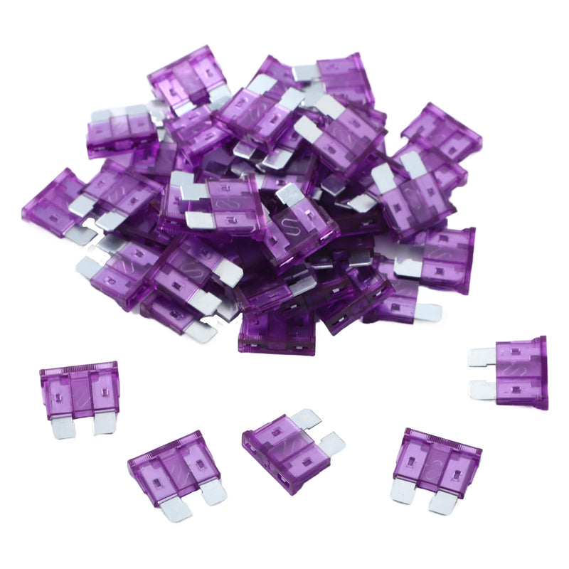 [Australia - AusPower] - 100 Pack Auto Fuses 3 AMP ATC/ATO Standard Regular Fuse Blade 3A Car Truck Boat Marine RV 