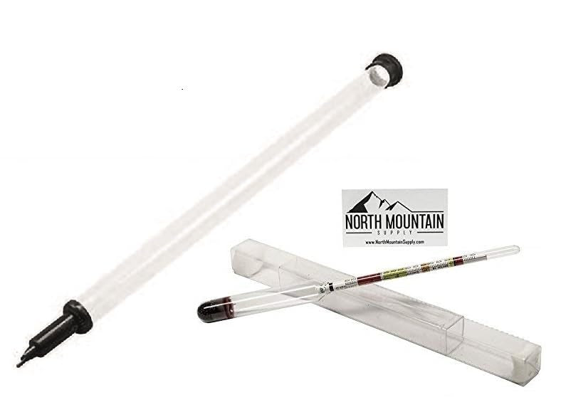 [Australia - AusPower] - North Mountain Supply 2-in-1 Wine Thief-Testing Cylinder with Triple Scale Hydrometer- Made in Italy - 21 inches 