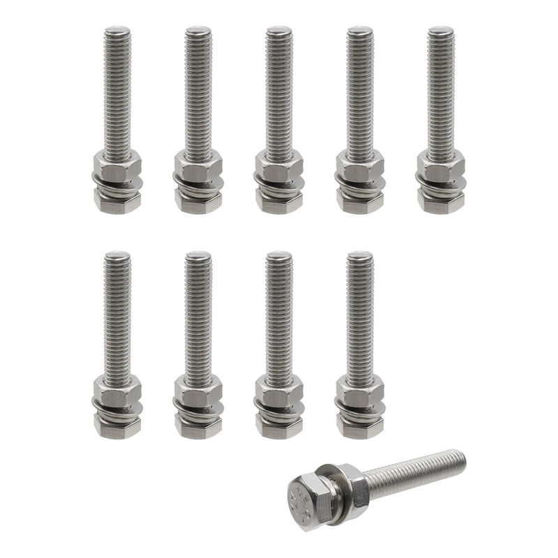 [Australia - AusPower] - Sscon 10Pcs M8 Flat Head Machine Screws and Nuts Kit 304 Stainless Steel Metric Hex Socket Head Cap Bolts Assortment Kit（M8*50mm) M8*50 