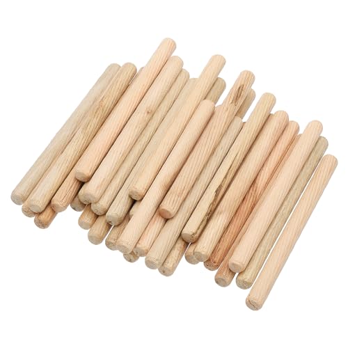 PATIKIL M8x100mm hardwood wooden dowel pins, 1/3-inch wood pegs, 200-piece set