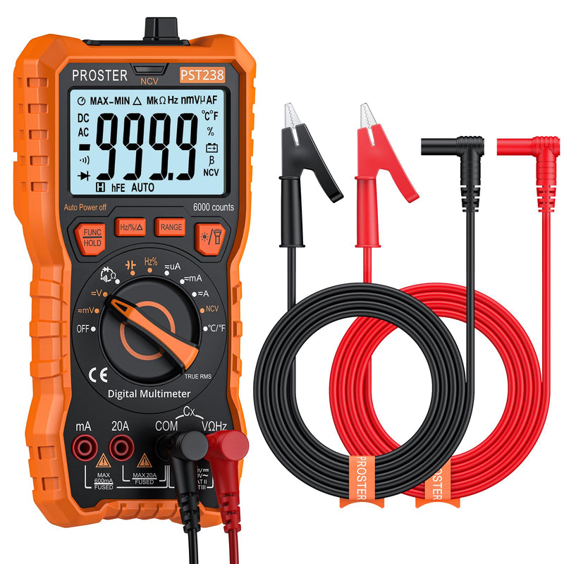 [Australia - AusPower] - Proster Banana to Alligator Clip & Multimeter 5999 Counts Updated 