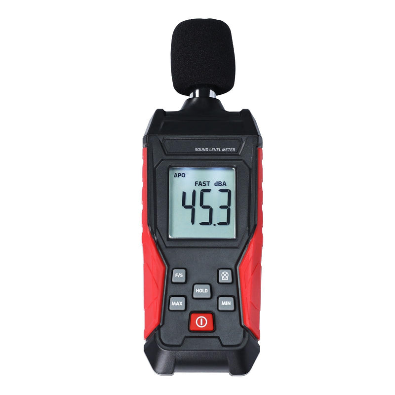[Australia - AusPower] - Noise Decibel Meter Portable Sound Level Meter SPL Meter 30 to 130dBA Range Sound Meter Noise Decibel Reader with Backlight LCD Displays Decibel MAX MIN Data Hold Alarm for Home, Office, Factory 