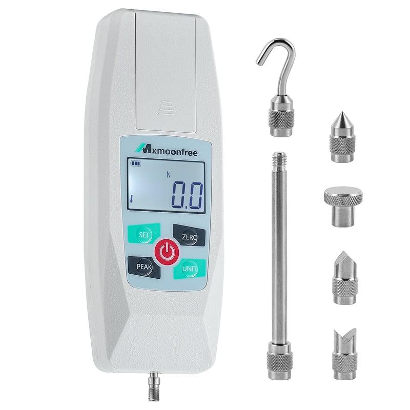 [Australia - AusPower] - Digital Force Gauge 50N Push Pull Gauge Portable Force Meter with Units N/LB/Kg/Oz, Storage Case, Auto Backlit LCD, Auto Power-Off for Compression Tensile Destructive Test KF-50N 