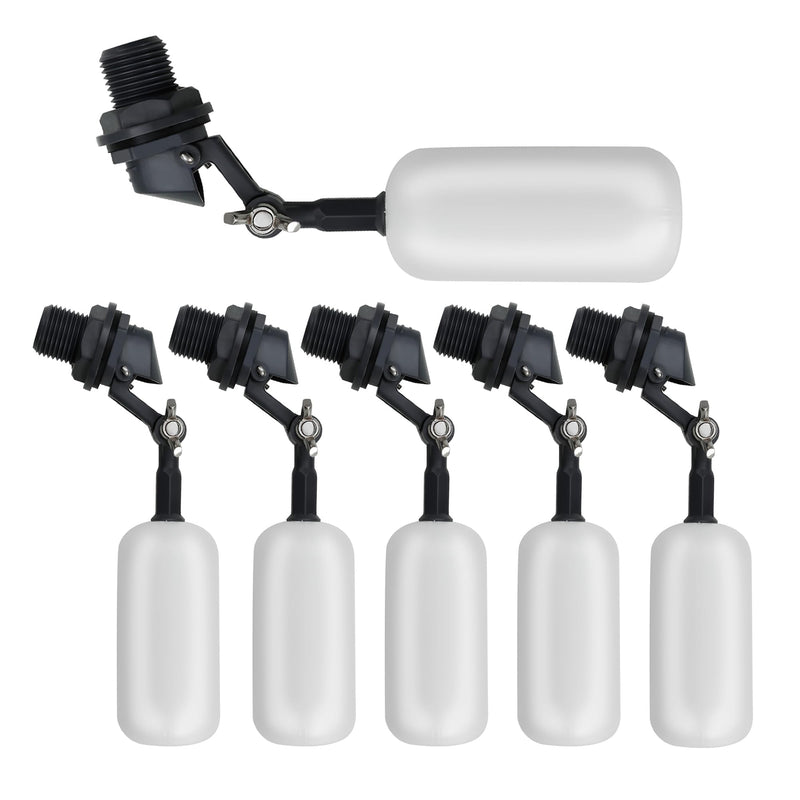 [Australia - AusPower] - 6-Pack Adjustable Arm Float Ball Valve for Automatic Water Level Control in Livestock Water Troughs, Aquariums, Hydroponics, and Reservoirs, 1/2 Inch NPT Thread 6 