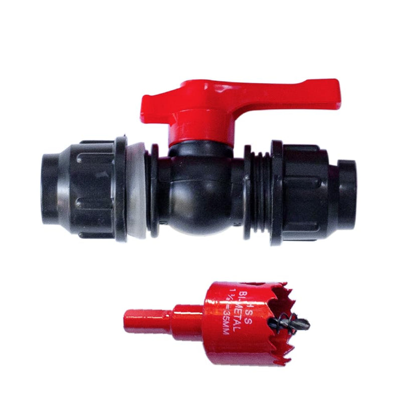 [Australia - AusPower] - RentACoop Glueless Shut-Off Valve Kit Compatible with S.N.A.P PVC Watering System for 1/2" Schedule 40 PVC Pipe - Great for Chickens, Poultry, and Other Animals 