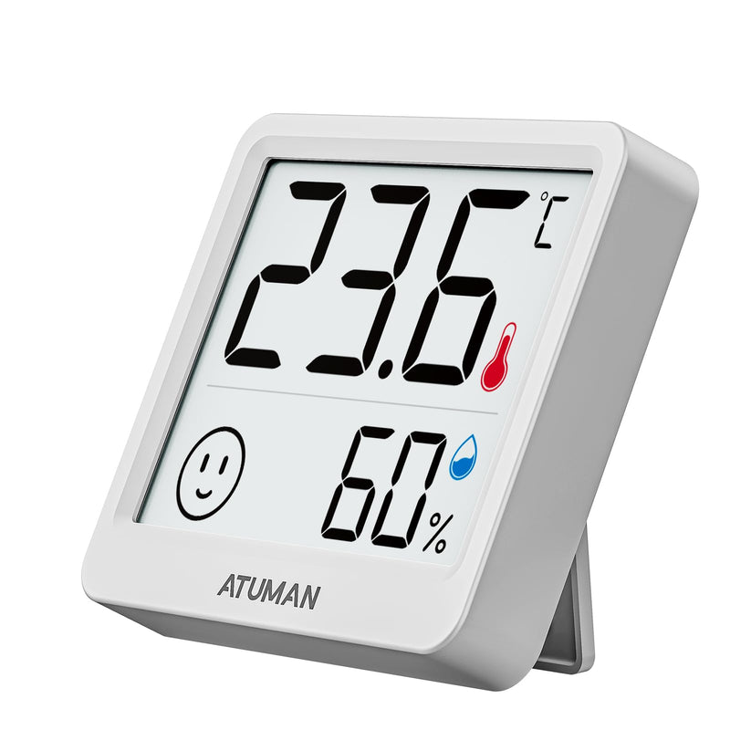 ATuMan Mini Digital Hygrometer Indoor Thermometer with Temperature and Humidity Monitor for Bedroom, Reptile Tank, Guitar Case, Greenhouse and Cellar Closet, Fahrenheit or Degree Celsius TH mini