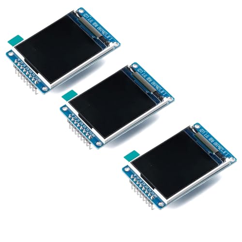 GERUI 3pcs 1.77 inch/1.8 Inch for TFT LCD Display Module 128 x 160 High Definition with IPS Color Screen 2.7 V - 3.3 V Compatible with Arduino and Raspberry Pi Included