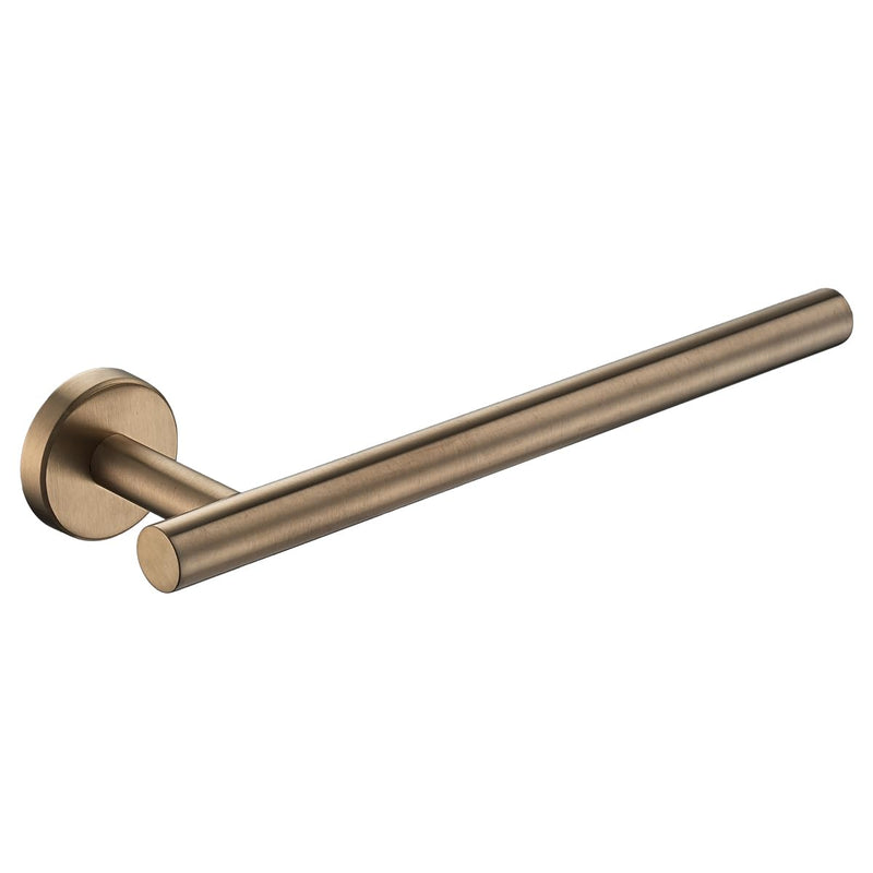 JQK 10 Inch Hand Towel Holder Towel Ring Champagne Bronze, Thicken 0.8mm 304 Stainless Steel Bathroom Hand Towel Bar, 9 Inch Useable Length Wall Mount Towel Rack, THH110L9-CB