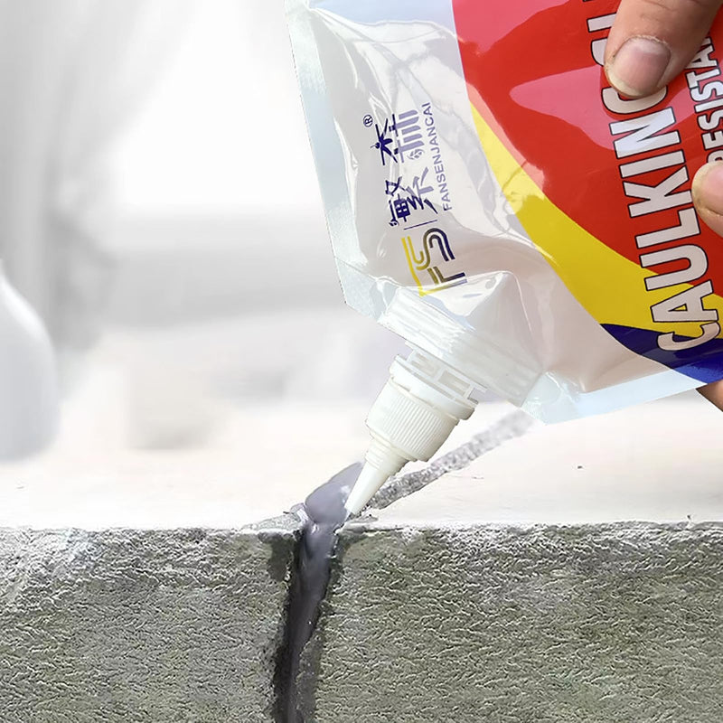 Slab Concrete Crack Waterproof Repair Sealant, Caulking Glue for Concrete, Concrete Sealer, Gray Concrete Patch, Outdoor Concrete Crack Filler - 0.45 qt