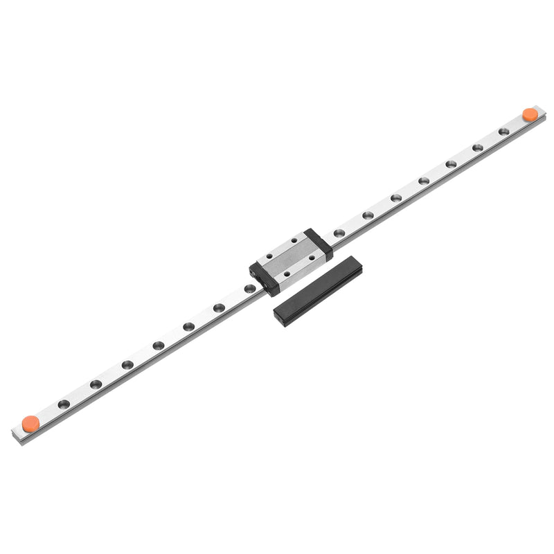 uxcell MGN9 350mm Linear Guide Rail with MGN9H Sliding Carriage Block Bearing Steel and Plastic Mini MGN12 Linear Guide for DIY 3D Printers and CNC Machine, Silver