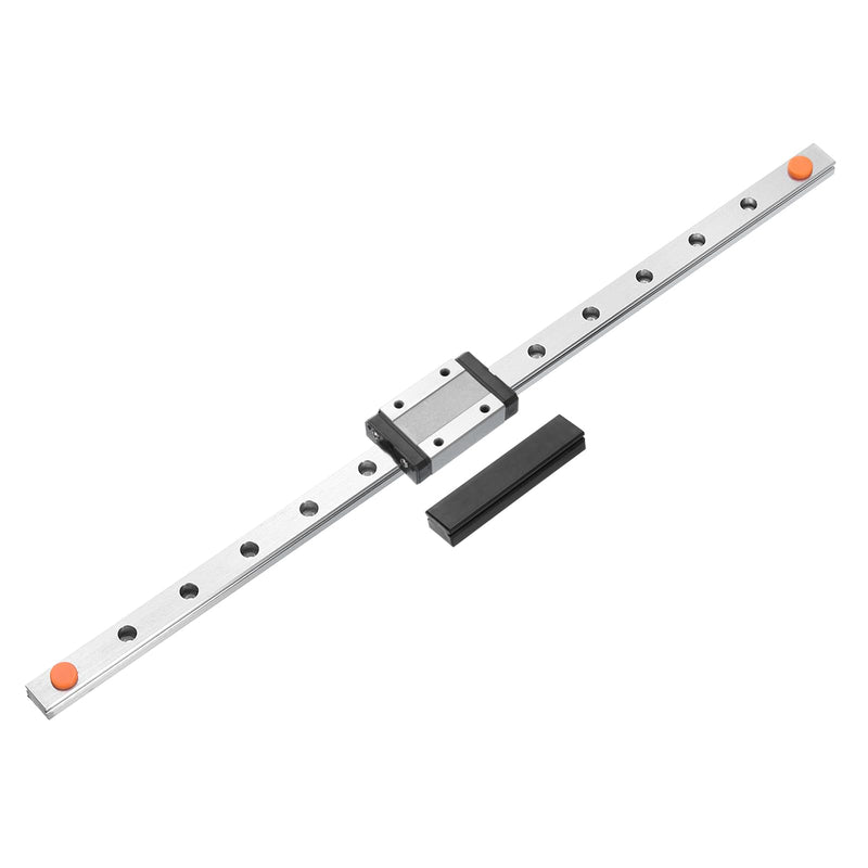 uxcell MGN12 350mm Linear Guide Rail with MGN12H Sliding Carriage Block Bearing Steel and Plastic Mini MGN12 Linear Guide for DIY 3D Printers and CNC Machine, Black