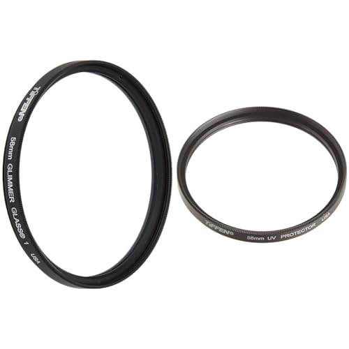 Tiffen 58mm Glimmer Glass 1 Filter and 58mm UV Protection Filter Bundle Filter + 58mm UV Filter