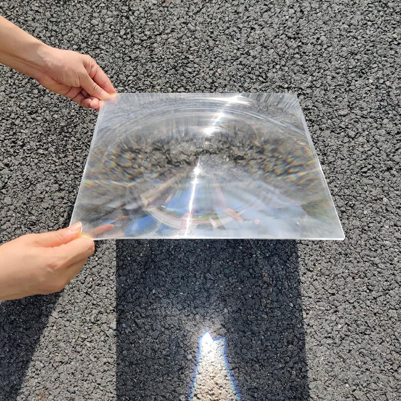 [Australia - AusPower] - Fresnel Lens Large, 300x300mm, Focal Length 510mm, Acrylic Lens (not Glass), Olar Death ray for Physics Classroom, Magnifiying Sheet Fire Starter for Solar Heating, Solar Oven. 