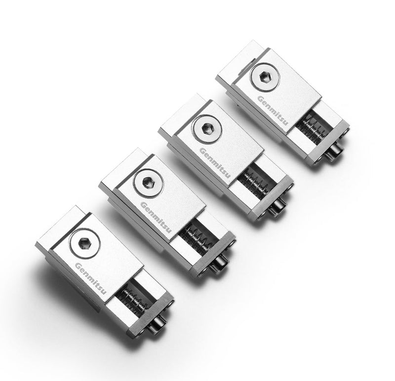 [Australia - AusPower] - Upgrade Aluminum Mini Vise Toe Clamp 4PCs, High-Precision CNC Router Clamp for Woodworking & Metalworking Milling Project, Size 56 x 22 x 21mm, Low Profile 