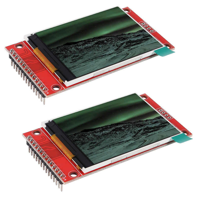 [Australia - AusPower] - 2pcs 2.4" SPI TFT LCD Display Screen Module ST7735 240×320 TFT LCD Screen Shield 3.3V RGB 65K for Arduino 