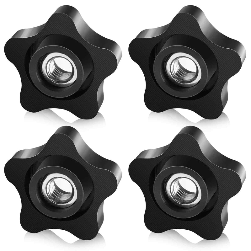 [Australia - AusPower] - 4 Pcs Threaded Knobs 5/16-18 Knob Star Knobs Female Thread Knobs Clamping Nuts Knobs Thumb Screw Threaded Knobs for T Track Bolts Jigs Knobs 