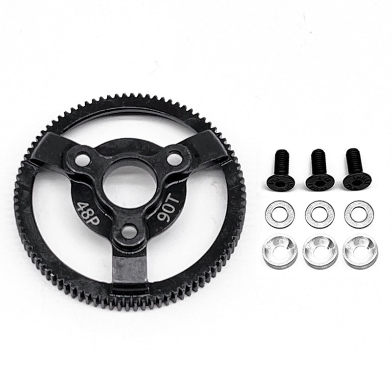 [Australia - AusPower] - RC 48P 90T Spur Gear Hardened Steel Spur Gear Upgrades Part for Traxxas 1/10 Slash Stampede Rustler Bandit 2WD VXL XL-5 F-150 SVT, (90T) 