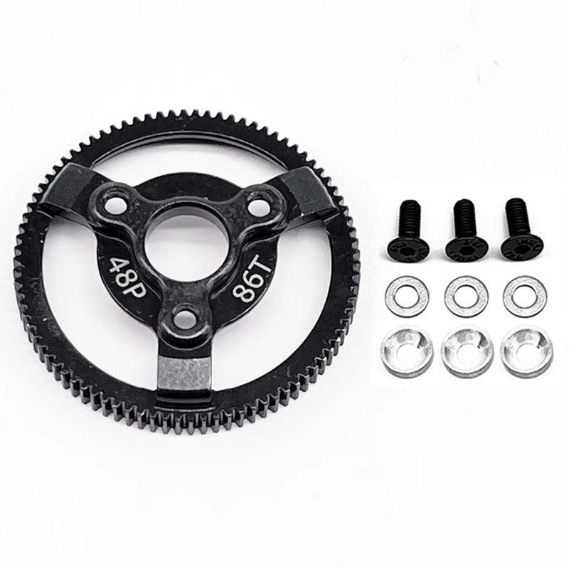 [Australia - AusPower] - RC 48P 86T Spur Gear Hardened Steel Spur Gear Upgrades Part for Traxxas 1/10 Slash Stampede Rustler Bandit 2WD VXL XL-5 F-150 SVT, (86T) 