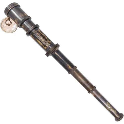 Antique Brass Pirate Spyglass Telescope