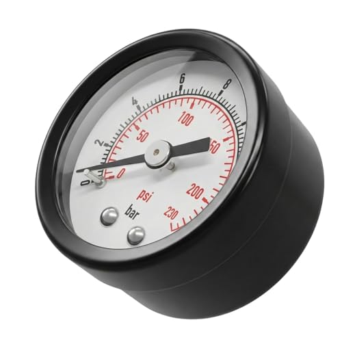 Lumonic I Pressure Gauge 0-16 Bar I 1/8 Inch I Class 2.5 I Rear Connection I Diameter 40 mm I Pressure Gauge I for Compressed Air and Water 0-16bar D40 mm/rear connection
