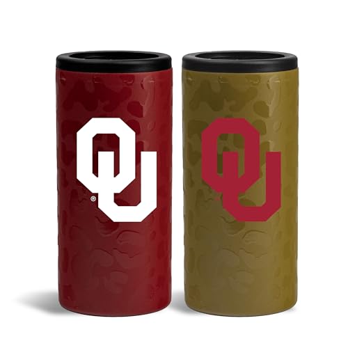 The Memory Company | Licensed NCAA 2-Pack Home/Away Leopard SS Slim Can Coolie University of Oklahoma