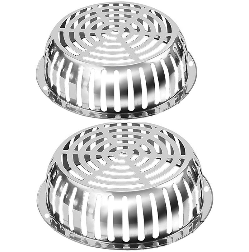 [Australia - AusPower] - SUS304 Stainless Steel Roof Dome Drain Cover Strainer Anti-Clogging Atrium Grate 2pcs/pk (Φ: 8.5 inch) Φ: 8.5 inch 