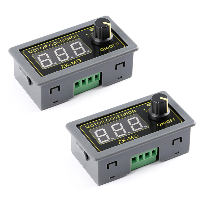 2Pcs ZK-MG PWM Motor Driver DC 5V 12V 24V Motor Speed Controller Adjustable Speed Regulator Digital Encoder Duty Cycle Frequency Housing with Stepless Variable Rotary Switch Signal Generator