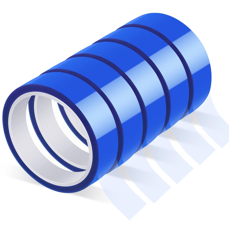 [Australia - AusPower] - 5 Rolls 20mm × 30m (98ft) Blue Sublimation Tape Heat Transfer Tape Sublimation Heat Resistant Tape, Heat Transfe Tape for Sublimation Printer Electronic Soldering, No Residue 