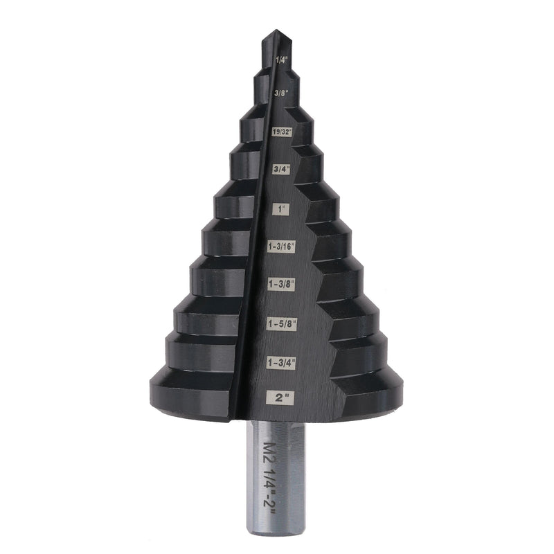 1/4 to 2 Inches M2 HSS Step Drill Bit, Large Unibit for Cutting Holes on Stainless Steel, Metal, Wood & Plastic (2") 2 in