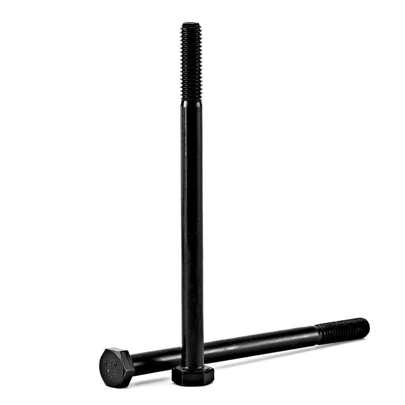 [Australia - AusPower] - M6-1.0 x 100mm Heavy Duty Hexagon Bolts Hex Head Screws, 8.8 Grade Alloy Steel, Black Oxide Finish, Metric Machine Partially Threaded, 10PCS M6-1.0 x 100mm(10PCS)Partially Threaded 