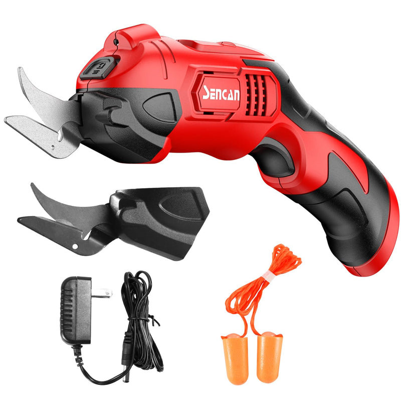 Electric Scissors for Cutting Fabric, Cardboard & Plastic, Sewing Crafting Cardboard Heavy Duty Cordless Shears Cutting Tool with 2 Replacement Blades