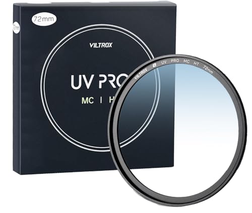 VILTROX 72mm MC UV Camera Lens Protection Filter,Ultra Slim 18 Layers Multi Coated High Definition Lens Filter for Canon Nikon Sony Fuji Camera Lens