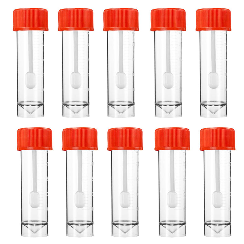 [Australia - AusPower] - 10pcs Stool Specimen Cups with Lids, 25-30ml Stool Cups Stool Container with Spoon Lid 