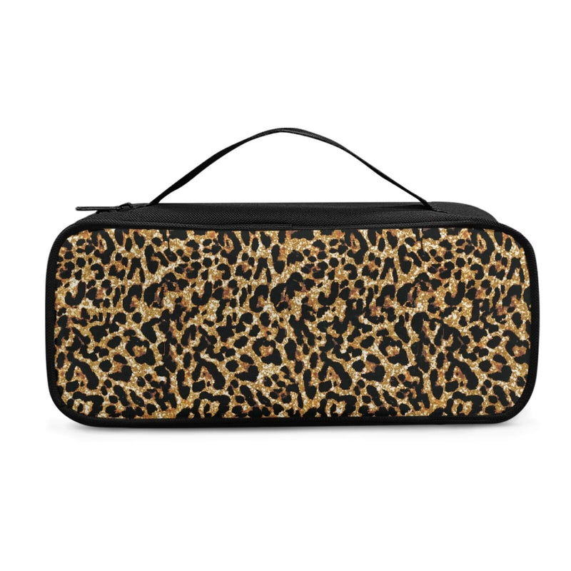 [Australia - AusPower] - Leopard Stethoscope Case Lightweight Protective Stethoscope Casewith Handle Shockproof Hard Organizer Storage Bag for Nursing Accessories Leopard 