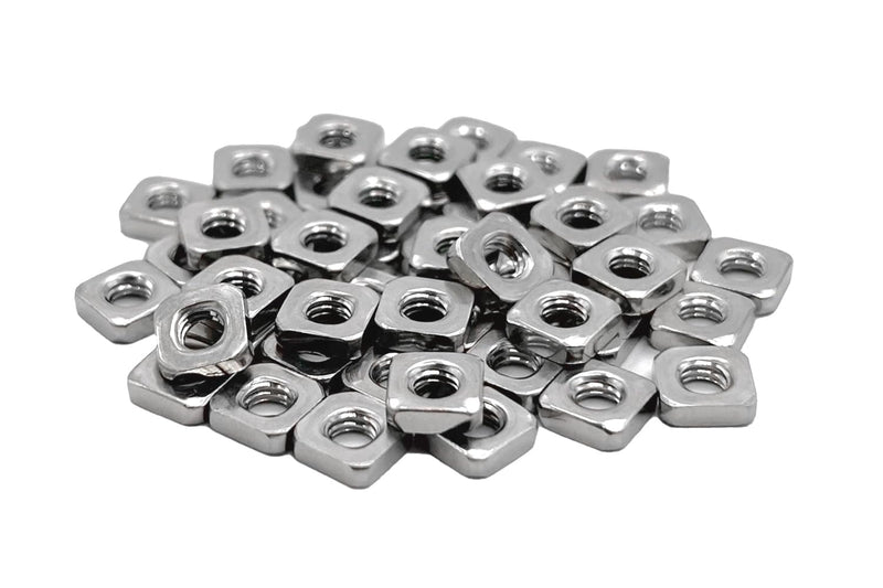 [Australia - AusPower] - 50pcs M3nS - Thin M3 Square Nuts for PRUSA 3D Printers - A2 Stainless Steel - DIN562, Thickness 1.8mm 50 
