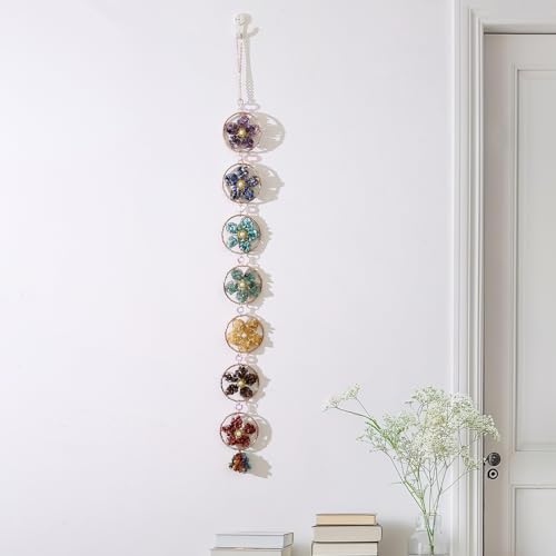 Sunflower Crystal Hanging Decor Chakra Crystal Wall Hanging Decoration 7 chakra flower