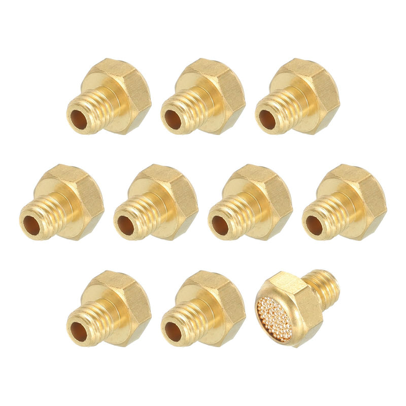 QUARKZMAN Pneumatic Silencer M5 Long Exhaust Silencer Solenoid Valve Brass Silencer Noise Silent Air Cylinder Accessories for Valve 10 Set | Solenoid valve, air cylinder accessories, brass, noise reduction, for valve, silencer