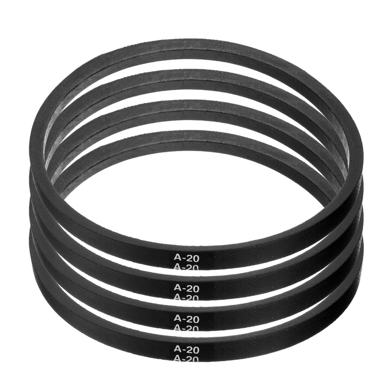 [Australia - AusPower] - uxcell 4pcs A20 or 4L220 Classic Wrapped Rubber V-Belt, 20"(508mm) Inside Circumference, A Profile V Belt 4 