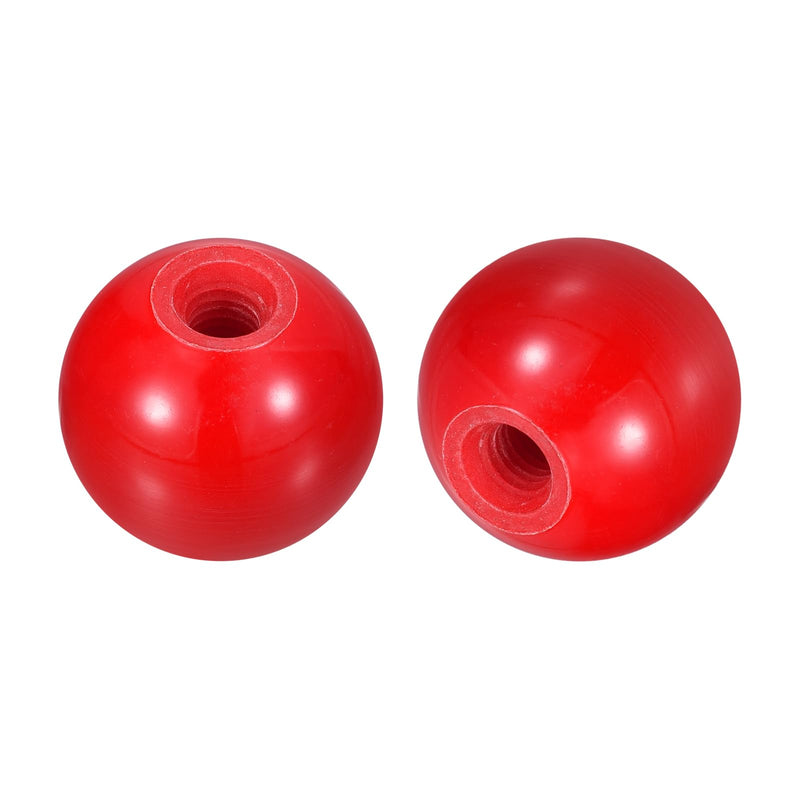 [Australia - AusPower] - uxcell 4Pcs Threaded Ball Knobs, M8 Female Thread Phenolic Thermoset Ball Knob 32mm Dia Round Operation Ball Handles for Machine Lever Handle, Red M8x32mm 