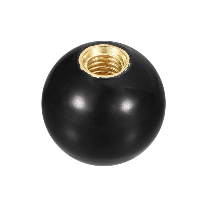 [Australia - AusPower] - uxcell Threaded Ball Knobs, M10 Female Thread Thermoset Ball Knob 32mm Dia Round Operation Ball Handles with Copper Insert for Machine Lever Handle, Black 