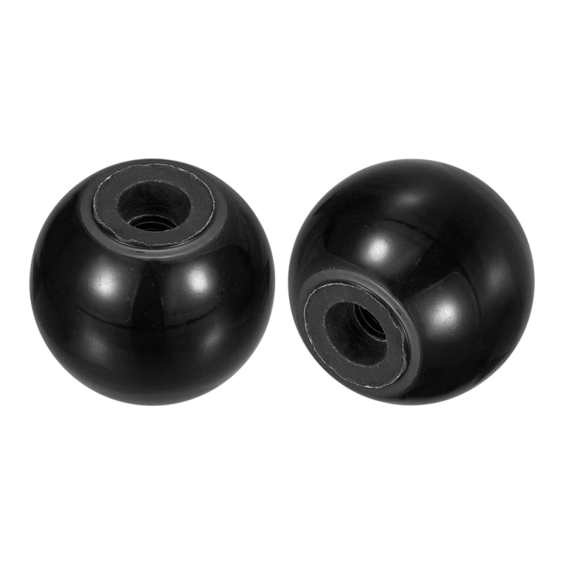 [Australia - AusPower] - uxcell 10Pcs Threaded Ball Knobs, M5 Female Thread Phenolic Thermoset Ball Knob 20mm Dia Round Operation Ball Handles for Machine Lever Handle, Black M5x20mm 