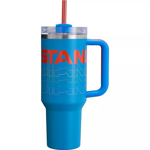 STANLEY Quencher H2.0 FlowState Stainless Steel Vacuum Insulated Tumbler with Lid and Straw for Water, Iced Tea or Coffee (Azure Reverb, 40 oz)