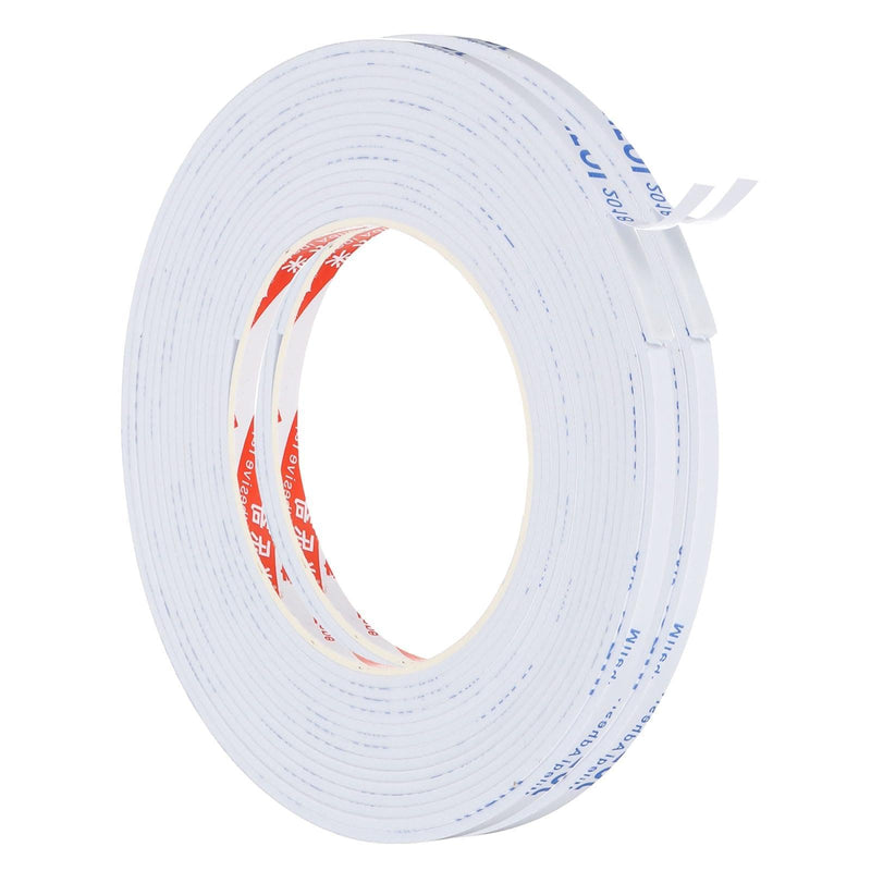 PATIKIL 5m/16.4ft Sealing Foam Tape, 2 Pack 5mm Wide 2mm Thick Single Sided Weather Stripping Door Furniture Seal Strip for Window Pipes Insulation, White 5m*5mm*2mm