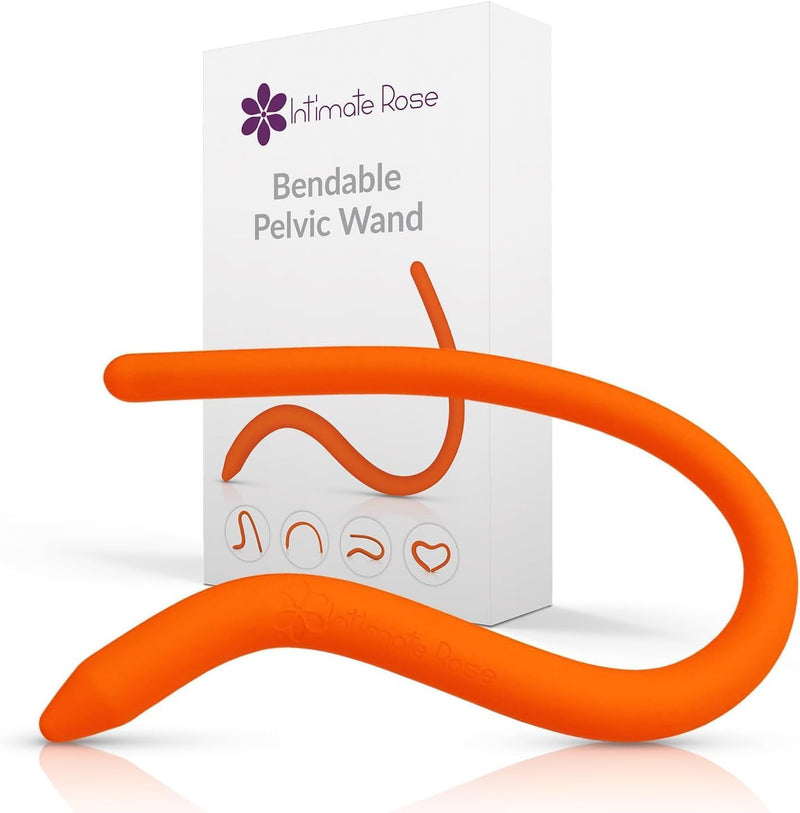 [Australia - AusPower] - Bendable Pelvic Wand Massager - Flexible Pelvic Floor Muscle Trigger Point Relaxer - Perineal Massage Tool for Pelvic Physical Therapy & Pain Relief, BPA-Free, Latex-Free, Adjustable 