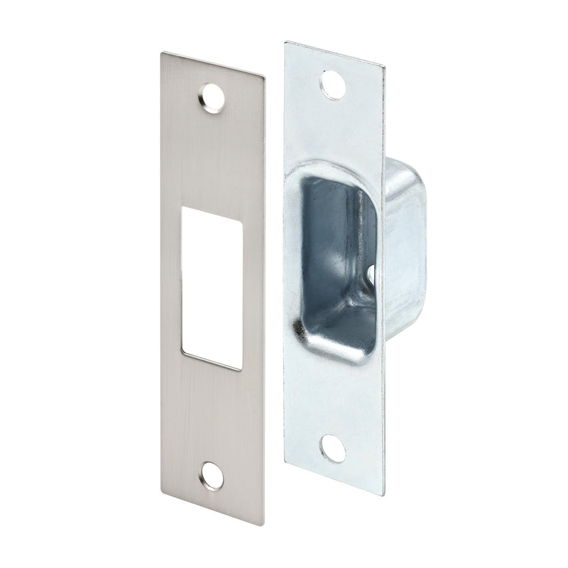 [Australia - AusPower] - Prime-Line U 95395 Box Armored Security Strike, 4-7/8 inch Height x 1-1/4 inch Width, with Fasteners, Satin Nickel (Single Pack) 