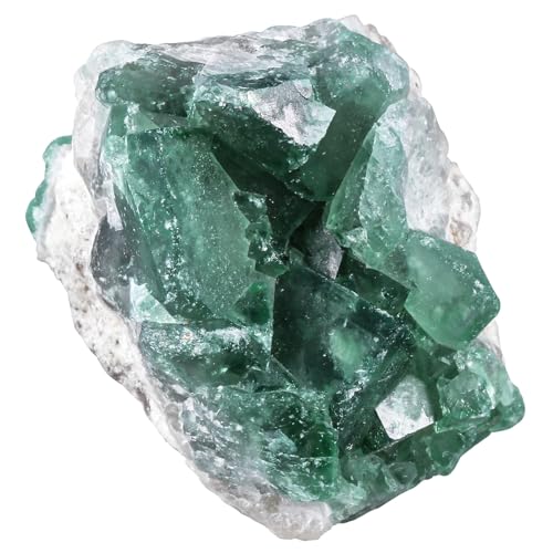 moonsix Natural Green Fluorite Rough Stone Specimen (25-75 mm) 50-100 grams