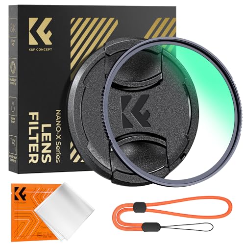 K&F Concept 77mm MCUV Lens Protection Filter with Filter Cap Cleaning Cloth