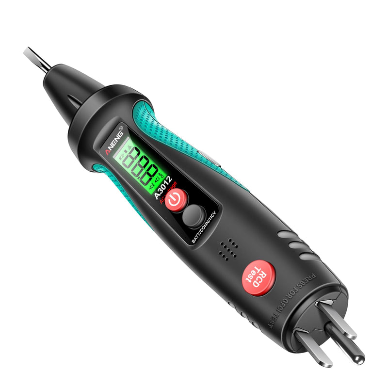 [Australia - AusPower] - YIWENG AC Voltage Detector,A3012 Multifunctional Socket Circuit Analyzer AC/DC Voltage Tester Intelligent Power Polarity Detector Leakage Test Tools, US Plug 