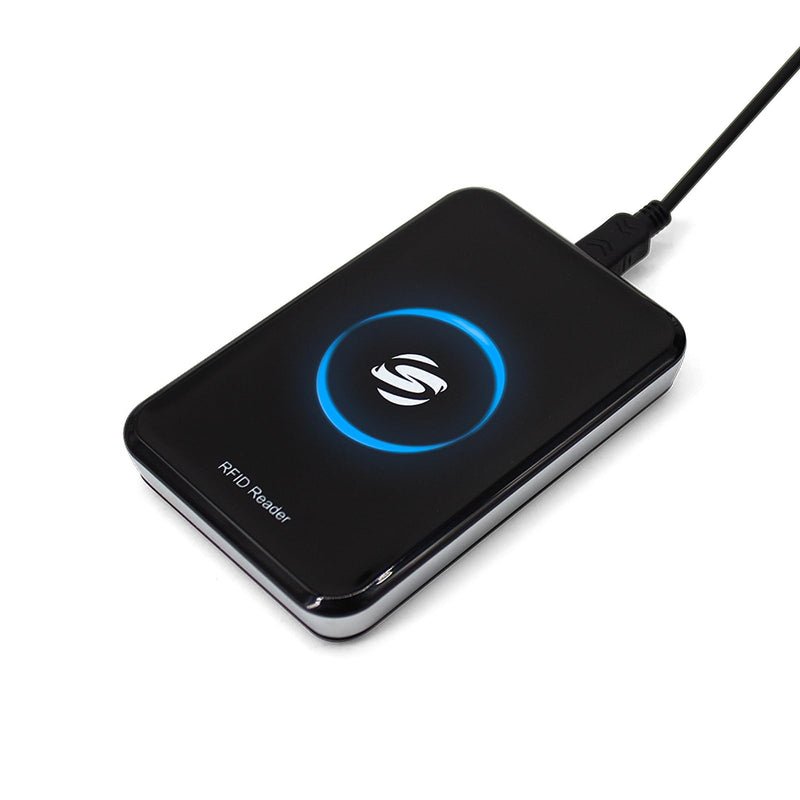 [Australia - AusPower] - RFID Reader Metal Case ID IC Card Reader 125KHz/13.56Mhz Reader Scanner Long Range Dual Frequency Reads TK4001 EM4100 NFC Card MFS50S70 and Other 14443A Protocol Tags 
