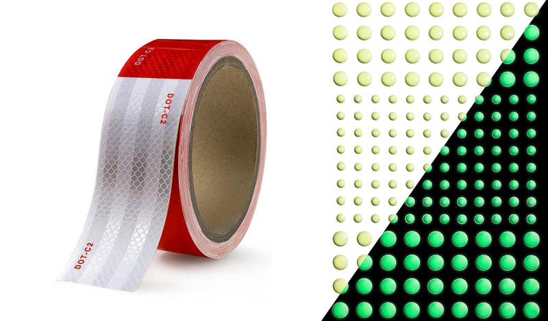 DUOFIRE DOT-C2 Reflective Tape 3D Domed Glow in The Dark Dots